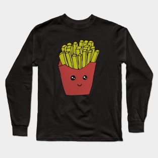 Hand drawn french fries love food Long Sleeve T-Shirt